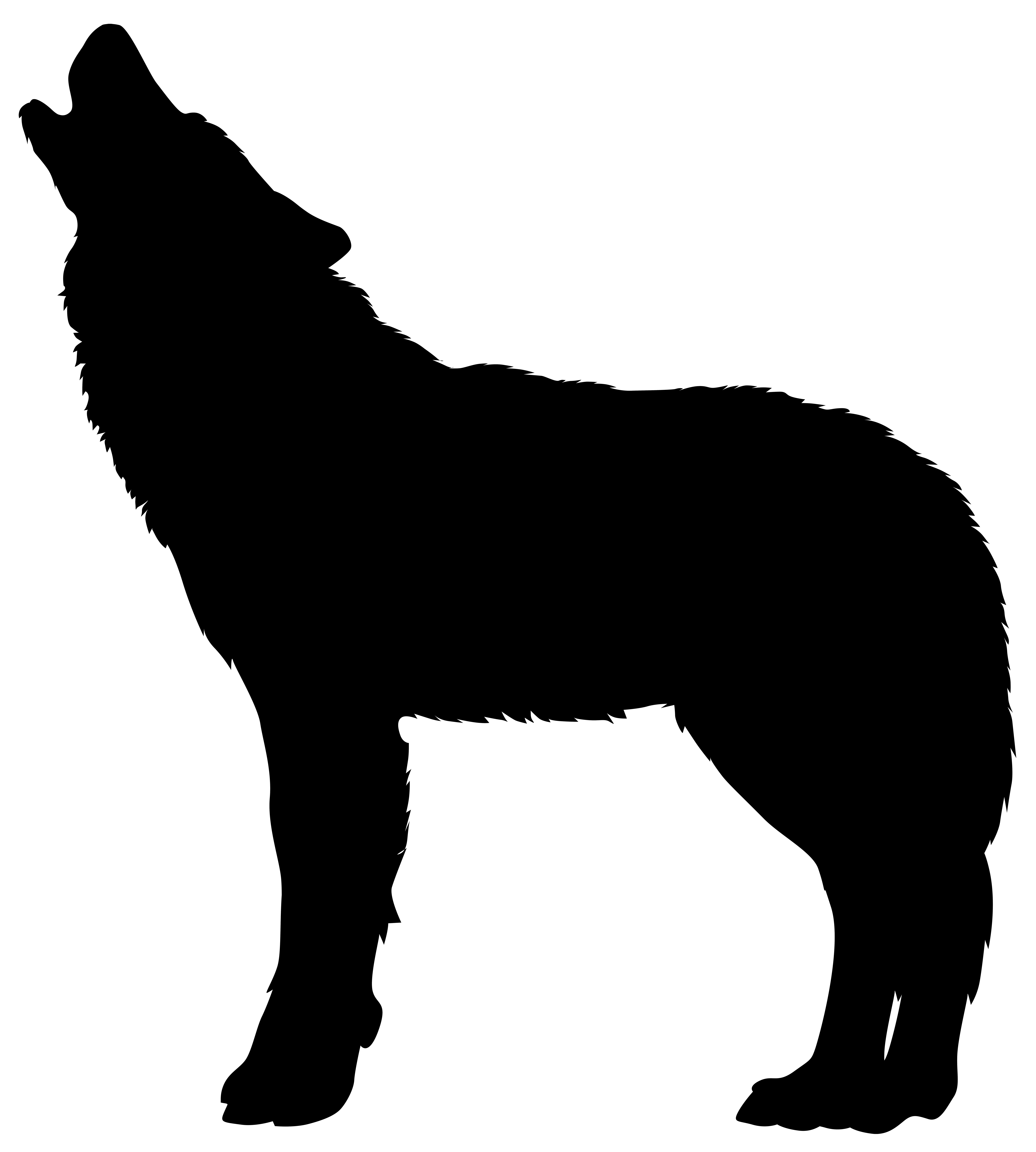 7197x8000 Wolf Clipart Silhouette