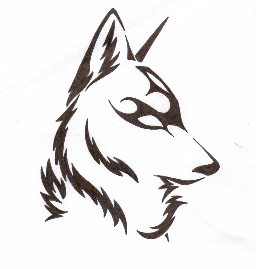 873x915 Wolf Line Drawing Images
