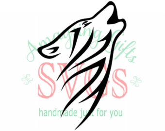 340x270 Howling Wolf Stencil Etsy