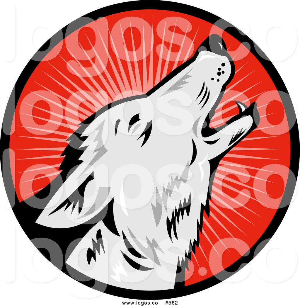 1024x1044 Royalty Free Vector Logo Of A Retro Wolf Howling By Patrimonio