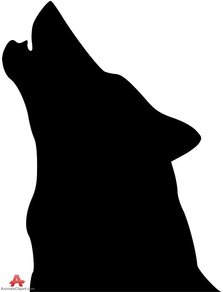 765x999 Wolf With Head Up Howling Silhouette Free Clipart Design
