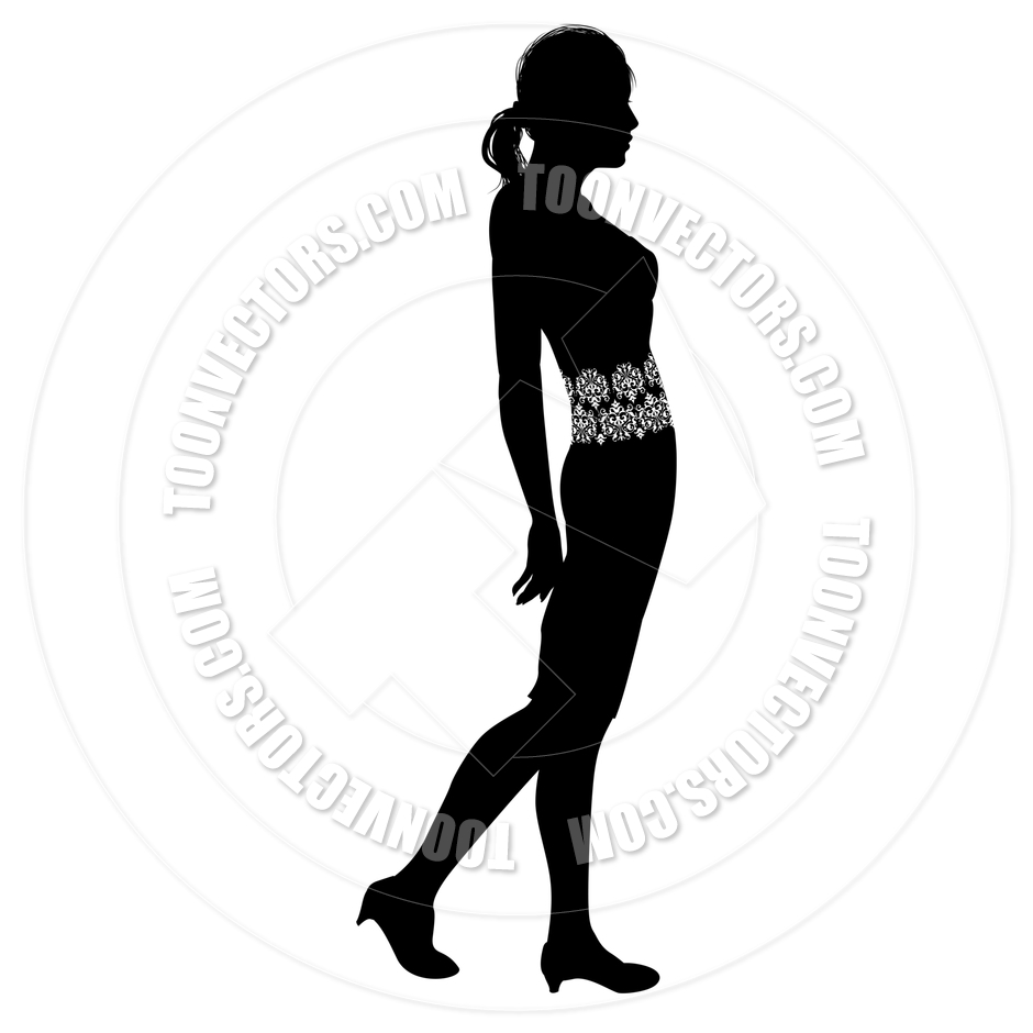 940x940 Woman Profile Silhouette By Geoimages Toon Vectors Eps