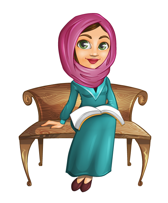 540x653 Free Beautiful Arab Muslim Woman Sitting On A Bench Clip Art