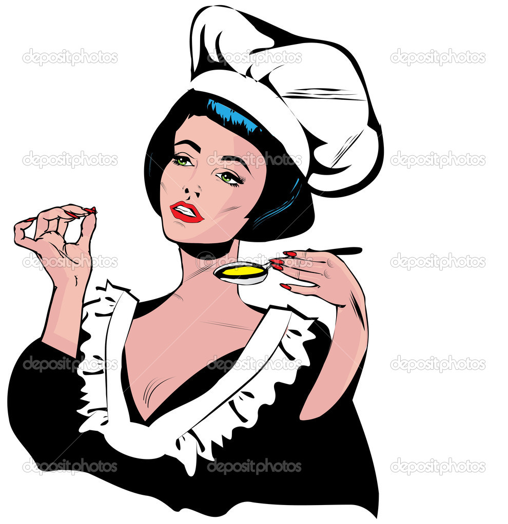 990x1023 Woman Chef Clipart