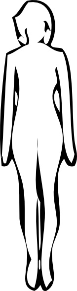 156x583 Standing Woman White Silhouette Clip Art Free Vector In Open