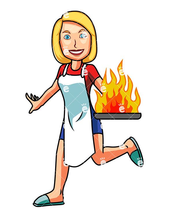 Woman Cooking Clipart
