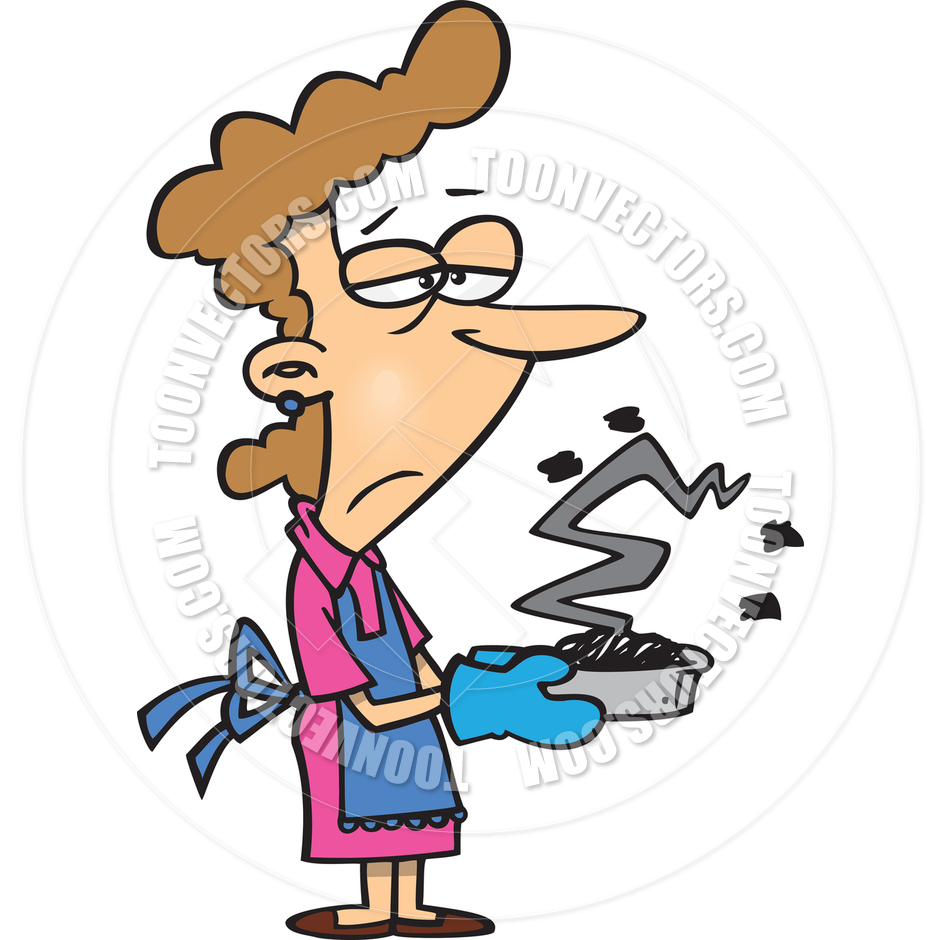 940x940 Cartoon Woman Cooking By Ron Leishman Toon Vectors Eps
