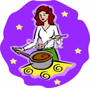 300x295 Art Image A Woman Cooking Soup