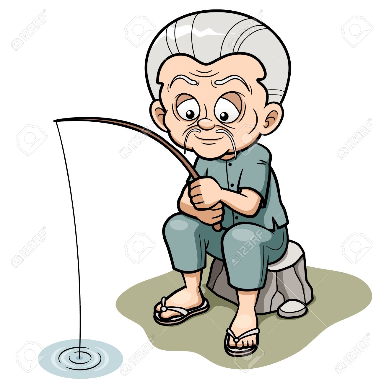 1300x1300 Fishing Clipart Old Man