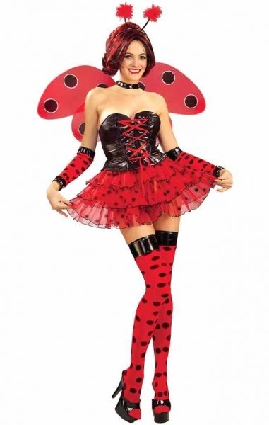 381x600 Luscious Lady Bug Women's Halloween Ladybug Sz Ml 8 12 Red Costume