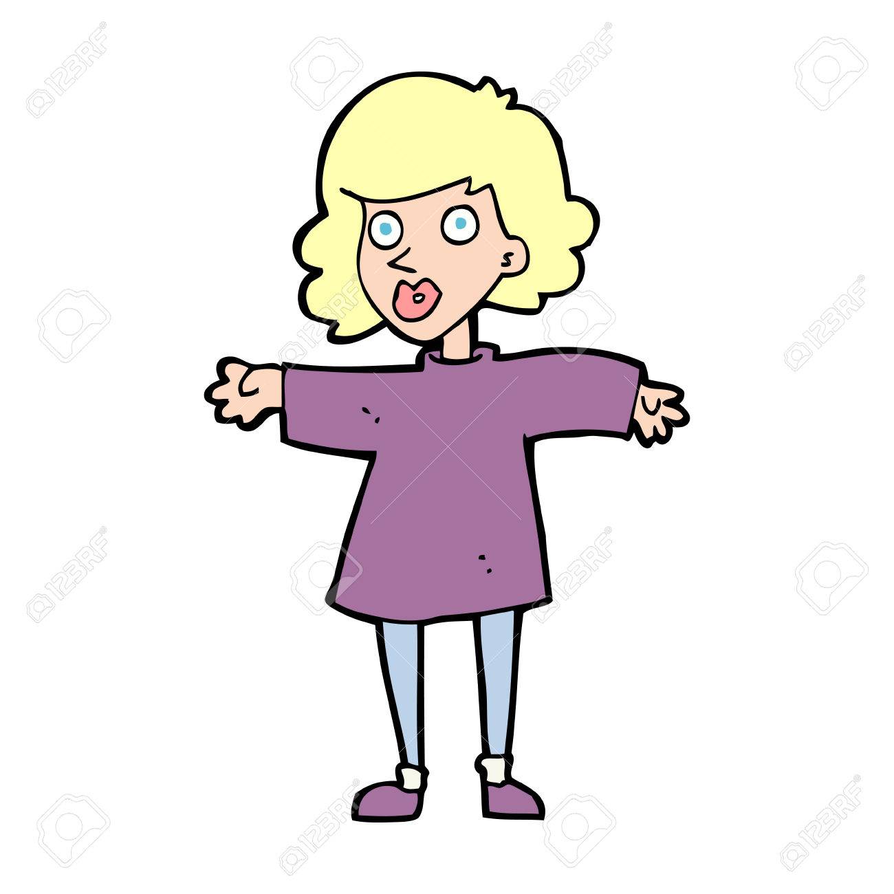 1300x1300 Cartoon Nervous Woman Royalty Free Cliparts, Vectors, And Stock