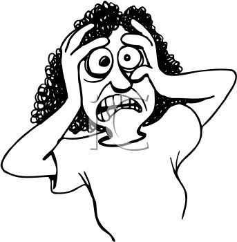 343x350 Nervous Breakdown Clipart