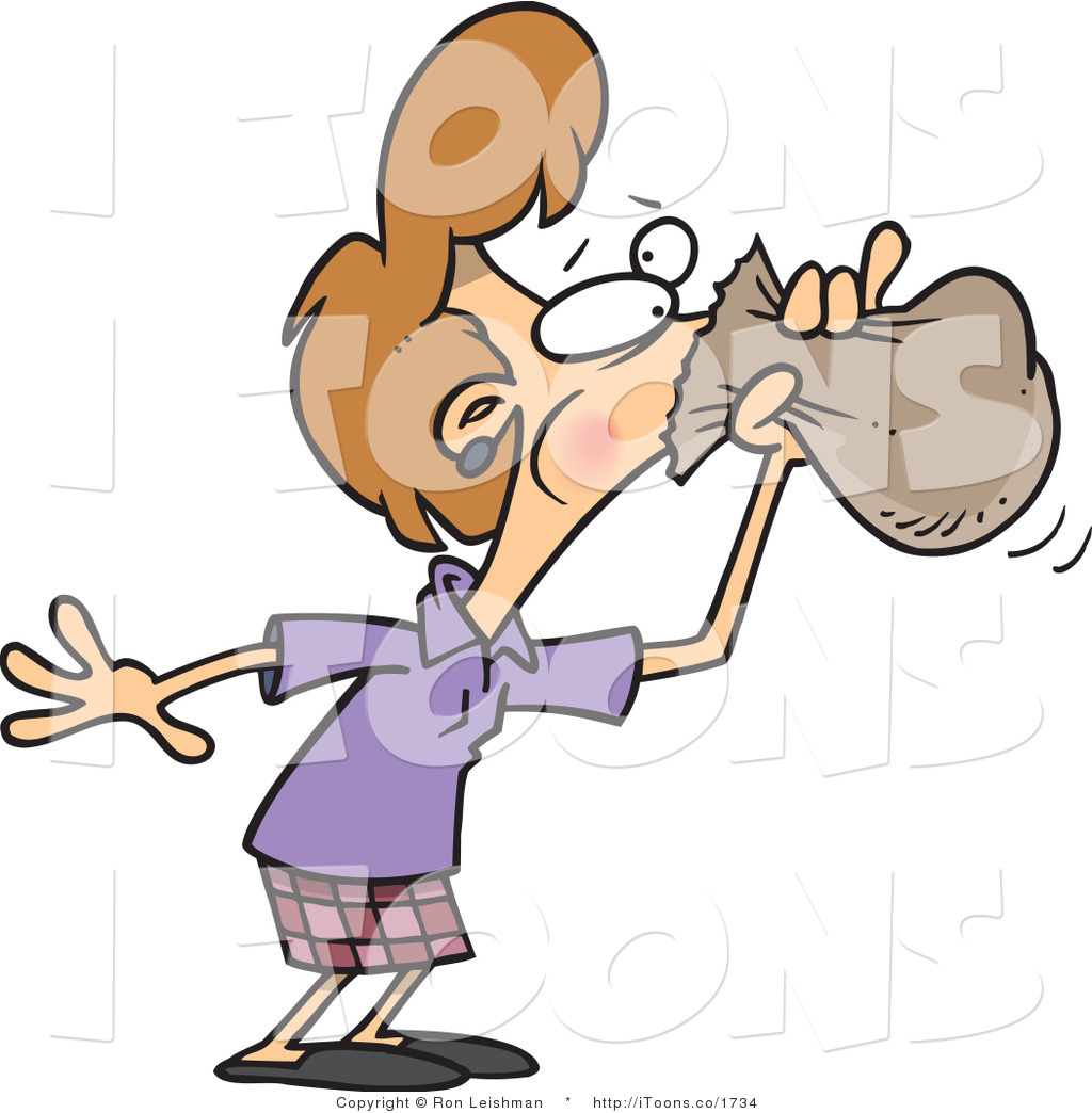 1024x1044 Vector Clip Art Of A Nervous Woman Hyperventilating And Breathing