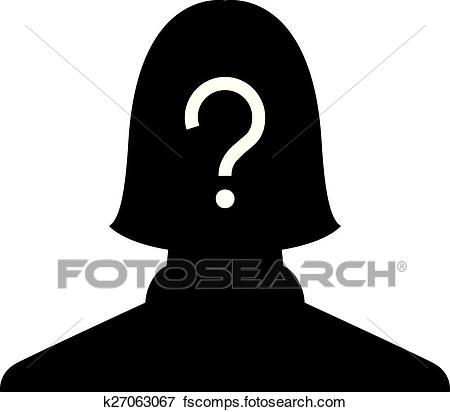 450x412 Clip Art Of Anonymous Female Profile Picture K27063067