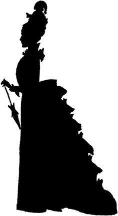236x431 Victorian Lady Silhouette Clip Art