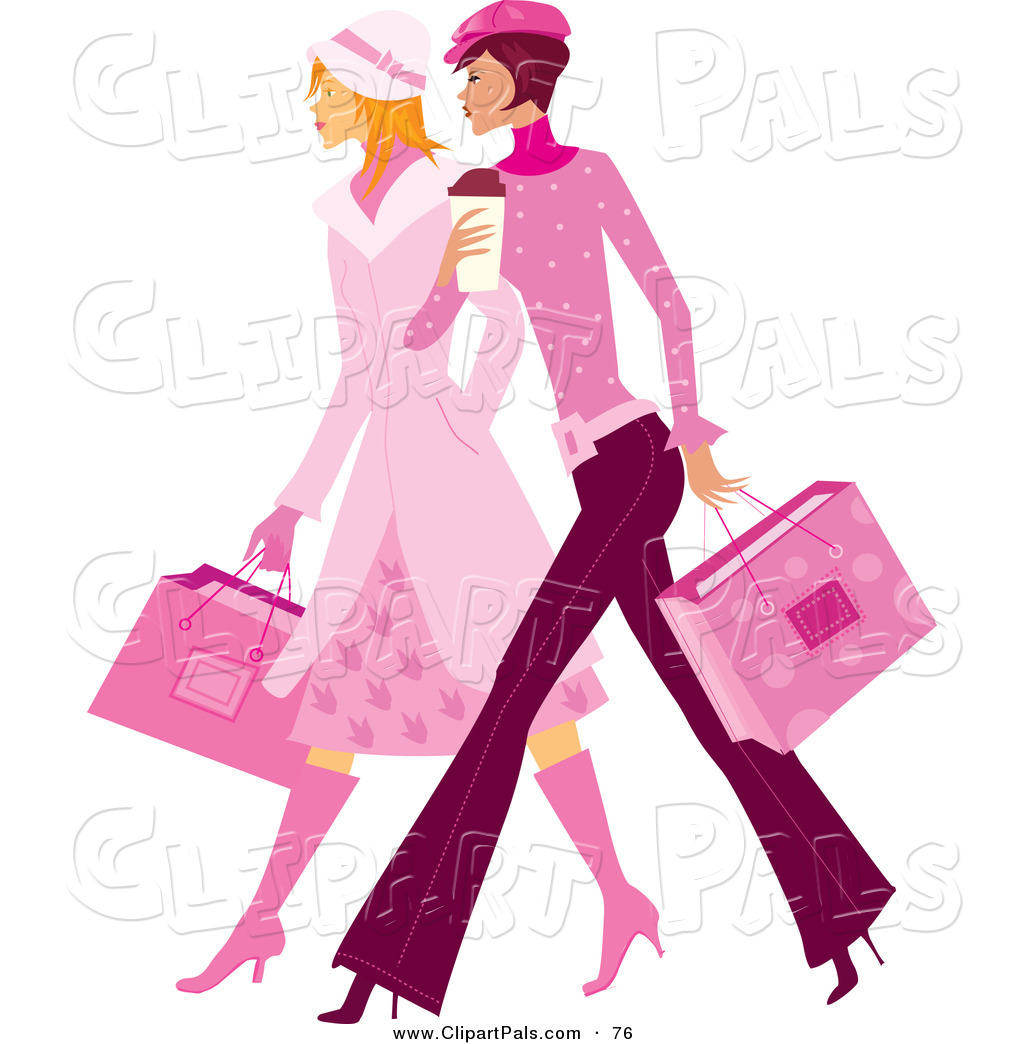 1024x1044 Pal Clipart Of A Couple Of Stylish Ladies In Pink, Walking
