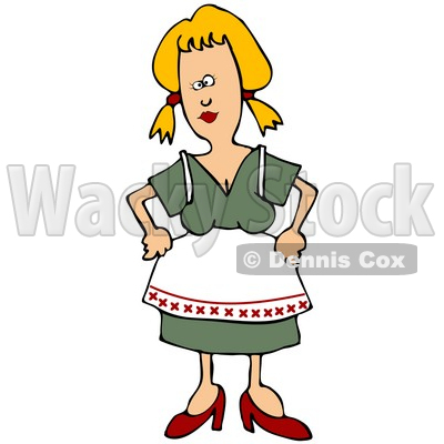 400x400 Free (Rf) Clipart Illustration Of A Friendly Oktoberfest Woman