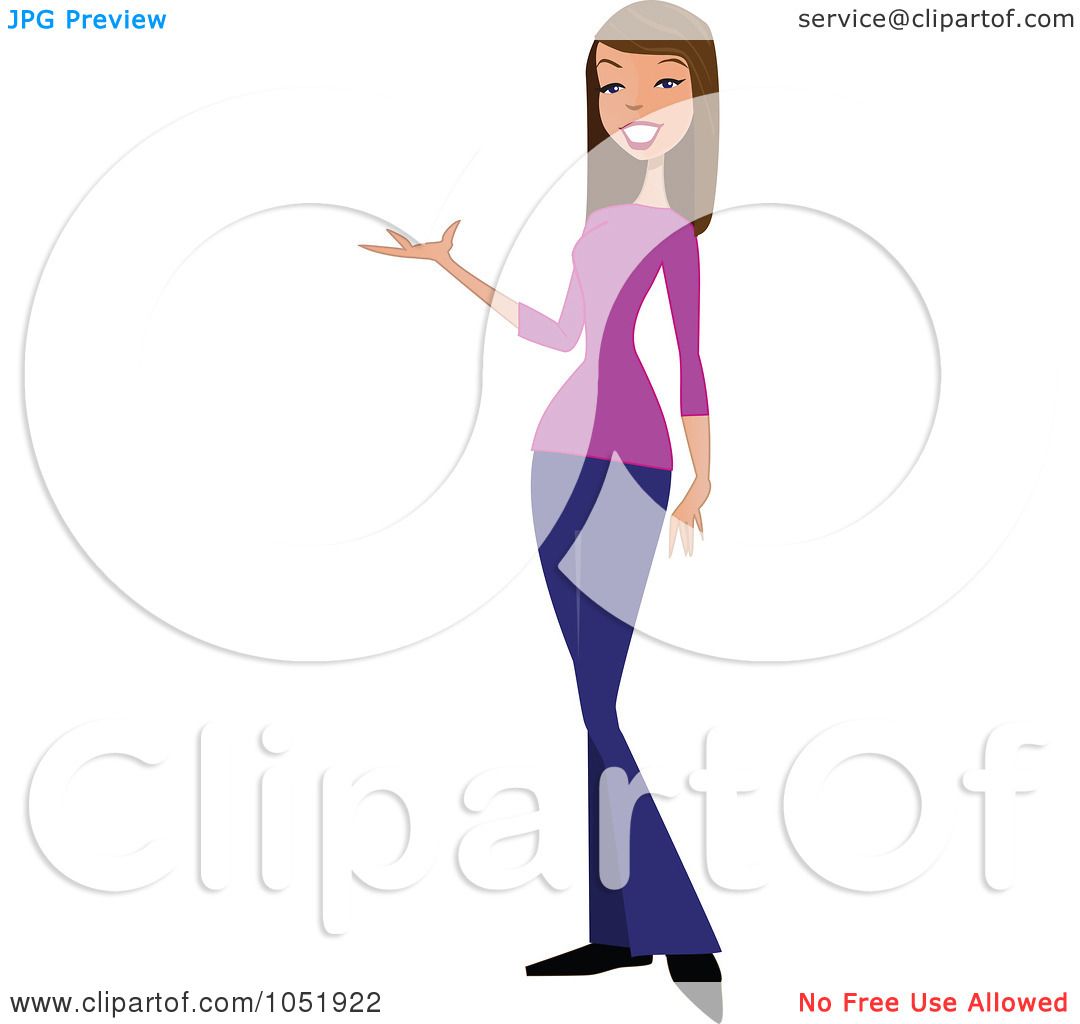 1080x1024 Royalty Free Vector Clip Art Illustration Of A Brunette Woman