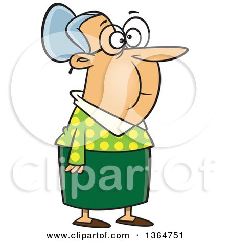 450x470 Older Woman Standing Clipart