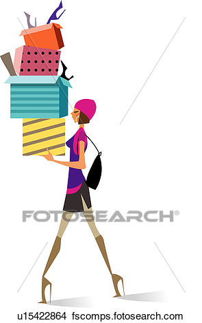 295x470 Drawings Of Side Profile Of A Woman Walking And Carrying Gifts