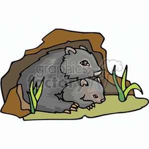 300x300 Royalty Free Wombats 129055 Vector Clip Art Image