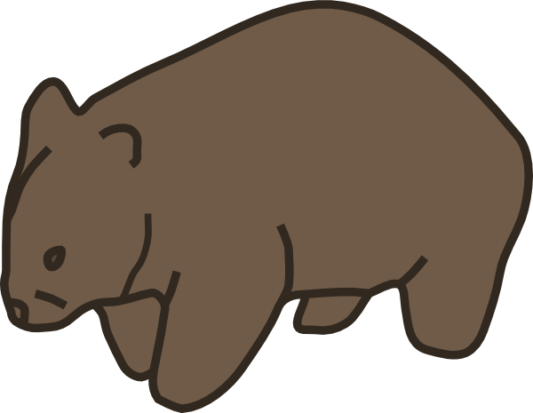 600x465 Wombat Clip Art