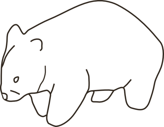 570x440 Wombat Clip Art