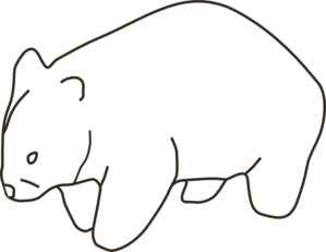299x231 Wombat Template Neutral Clip Art