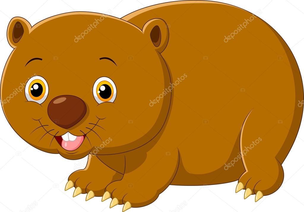 1024x714 Cartoon Wombat Stock Vector Tigatelu