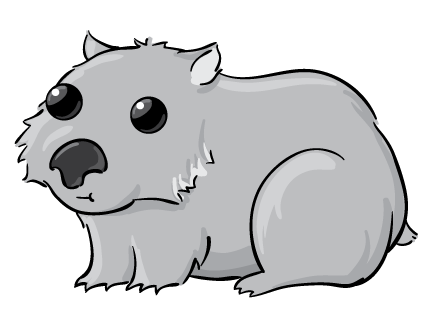432x323 Free Cute Wombat Clip Art