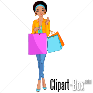 324x324 Free Clip Art Woman Shopping