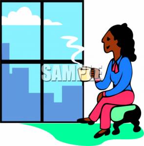 295x300 Clipart Picture Ofnfricanmerican Woman Taking Break