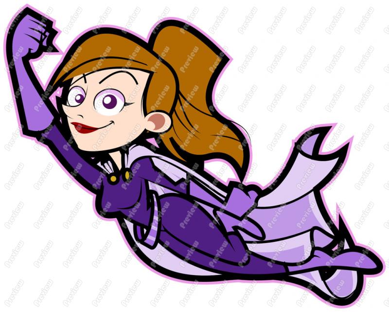 800x641 Female Superhero Clipart