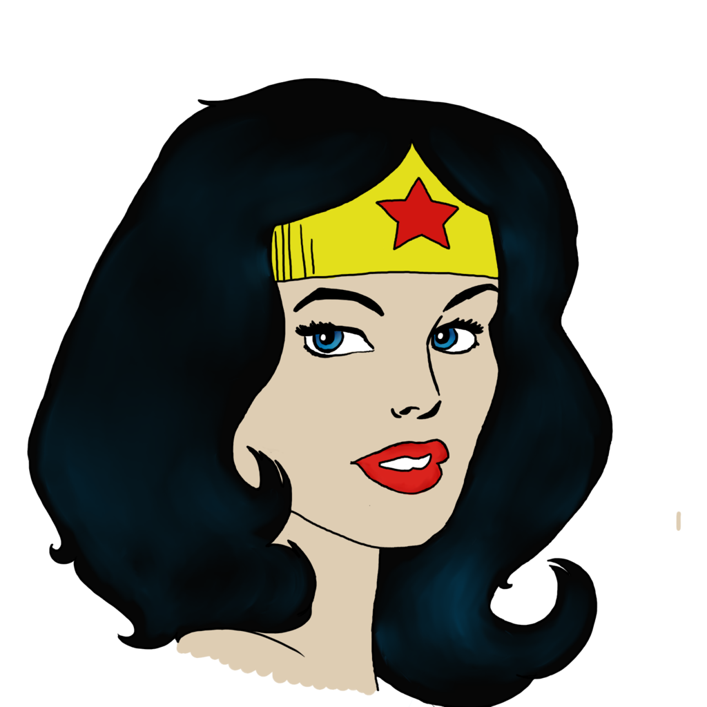 1024x1024 Wonder Woman Cartoon Clipart