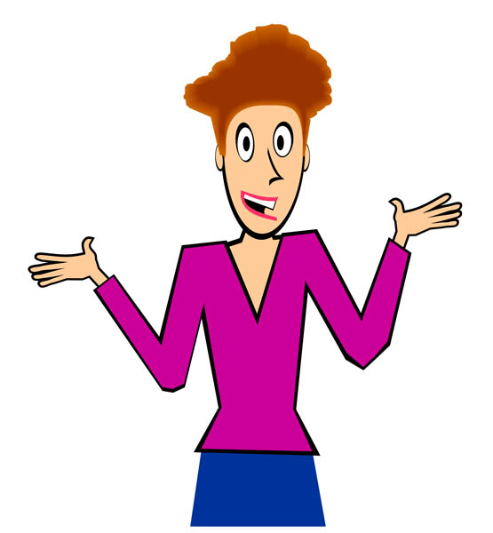 555x600 Woman Wondering Why Free Clip Art