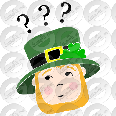 380x380 Wondering Leprechaun Stencil For Classroom Therapy Use