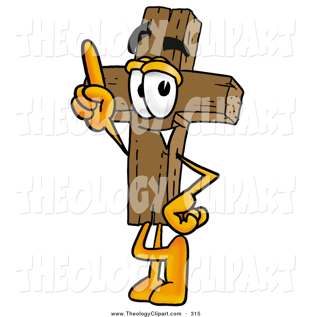 1024x1044 Clip Art Of A Happy Wooden Christian Cross Mascot Cartoon