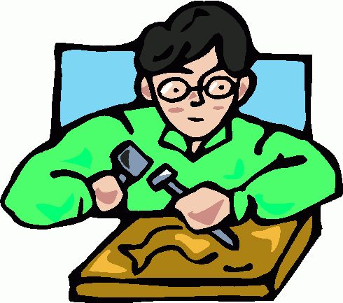 490x433 Wood Carver Clip Art