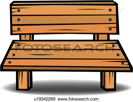 450x347 Wood Bench Clipart