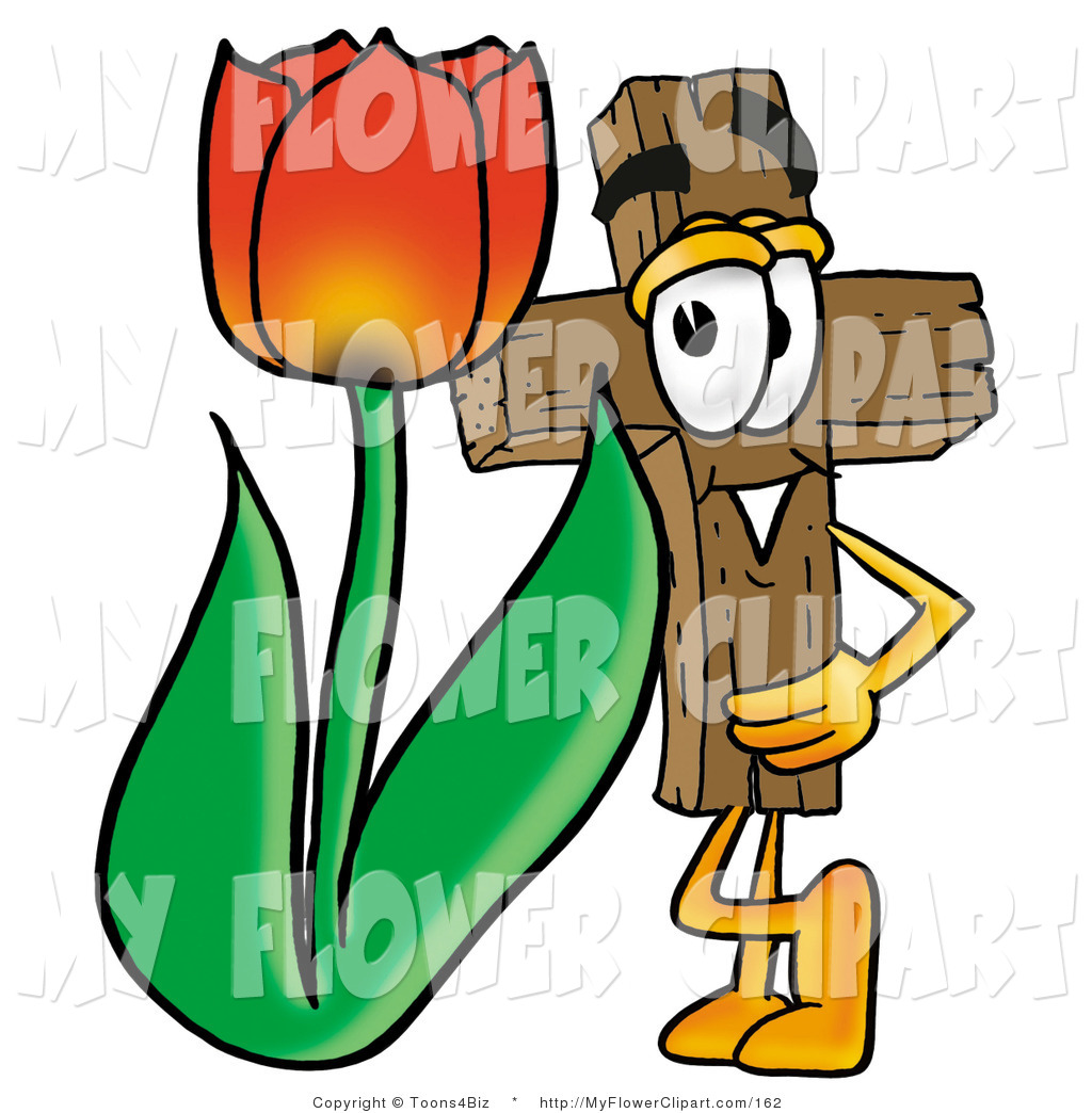 1024x1044 Clip Art Of A Wooden Christian Cross Mascot Cartoon Character