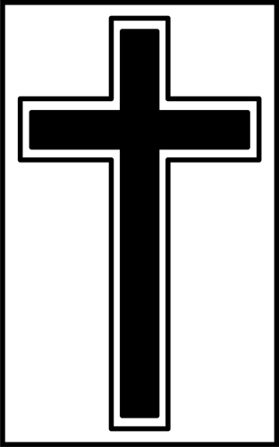 312x500 Simple Black Cross Clip Art