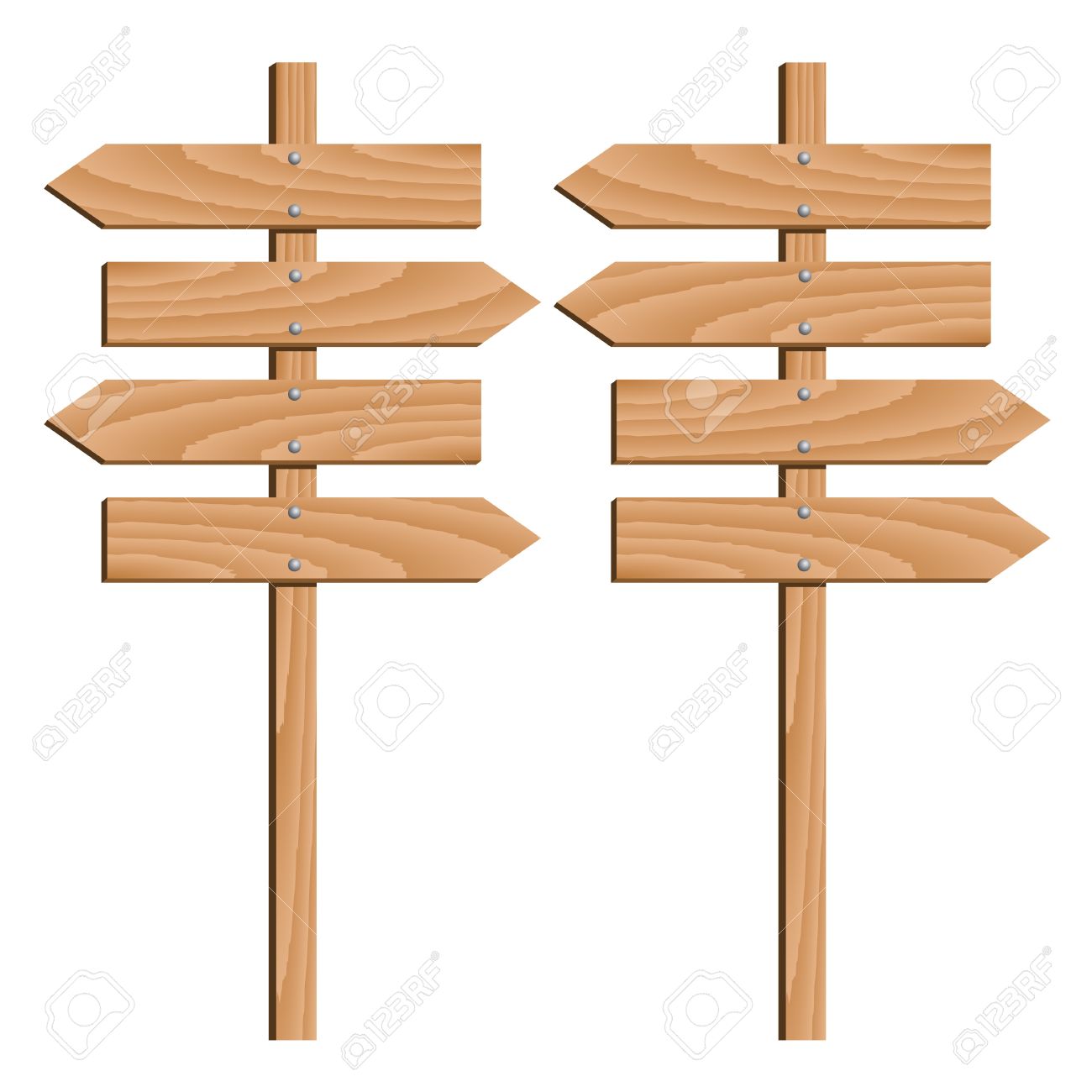 1300x1300 Vector Wooden Direction Arrows Royalty Free Cliparts, Vectors,