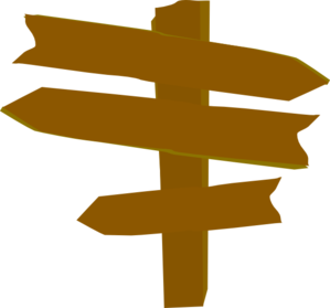 299x279 Wood Directional Sign Clip Art