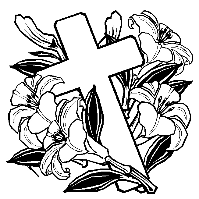 653x653 Easter Coloring Pages Cross Coloring Pages Easter