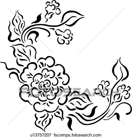 450x468 Clipart Of , Border, Corner, Woodgrain, U15498863