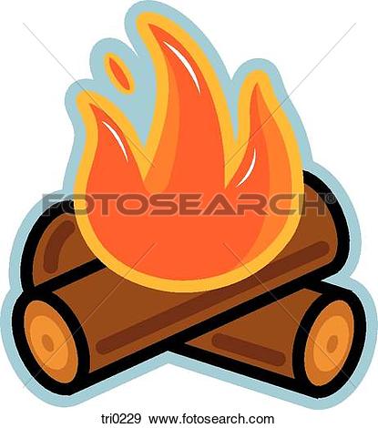 415x470 Log Fire Clipart