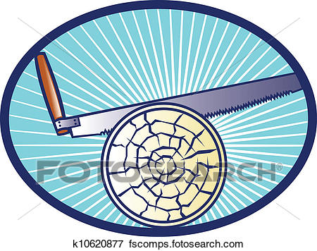 450x356 Clip Art Of Cross Cut Saw Cutting Log Wood Retro K10620877