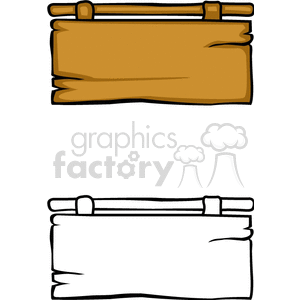 300x300 Royalty Free Wooden Sign 167487 Vector Clip Art Image
