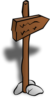 169x326 Free Wooden Sign Post Clip Art