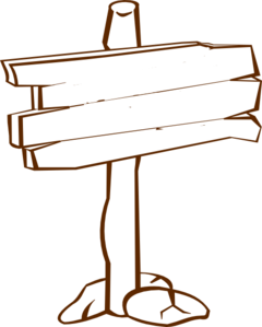 240x299 Wood Sign Post Blank Clip Art Party